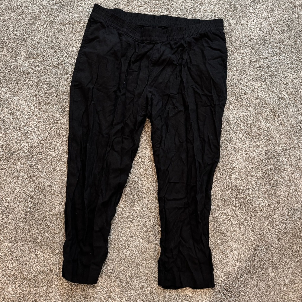Old Navy Black Textured Pants